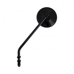 MCS Steel 4" Round Mirror. Black, Long Stem