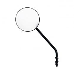 MCS Steel 4" Round Mirror. Black, Long Stem