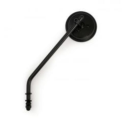 MCS Steel 3" Round Mirror. Black, Long Stem