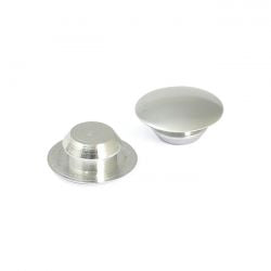 MCS Handlebar Grip End Plug Set. Silver
