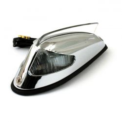 MCS 50-57 Style Front Fender Light. Chrome, Clear Lens