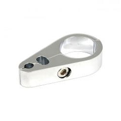 MCS 2-Piece Frame Cable Clamp. Throttle/Idle/Brake. Chrome