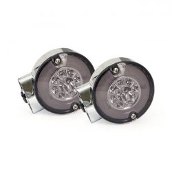 MCS Ringers, FL Led Turn Signals. Front. Chrome