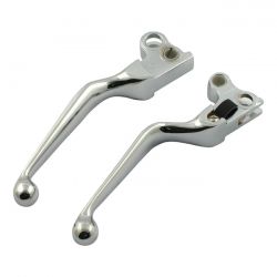 MCS Handlebar Lever Set, 93-Up Style. Chrome