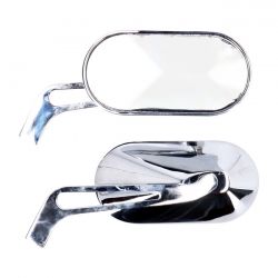 MCS Oval Mirror Set Aluminum Chrome