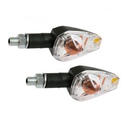 MCS Big Peak Turn Signal Set, 20mm Stem. Black