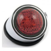 MCS Old School Led Taillight, Type 1. Chrome. Red Lens