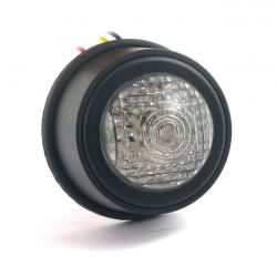 MCS Old School Led Taillight, Type 2. Black. Clear Lens