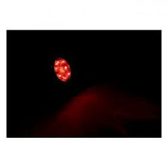 MCS Bates Style Led Taillight. Chrome. Red Lens