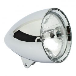 MCS Classic I 5-3/4" Headlamp. No Visor. Chrome