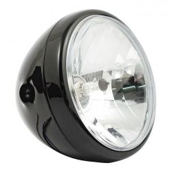 MCS Reno 7" H4 Headlamp. No Halo Ring. Black