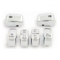 MCS Handlebar Switch Cap Kit, Chrome