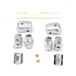 MCS Handlebar Switch Cap Kit, Chrome