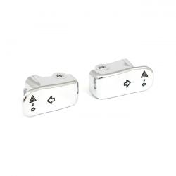 MCS Turn Signal Switch Extender Cap Set. Chrome