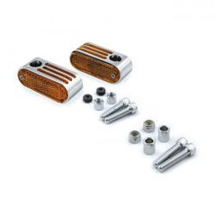 MCS Lango Side Lighters, Turn Signals. Chrome