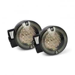 MCS 86-Up Style FL Led Turn Signals. Front. Gloss Black