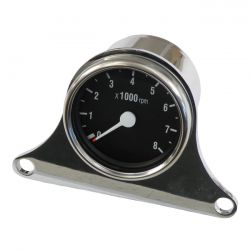 MCS Mini Electronic Tachometer Kit Chrome, 8000 Rpm