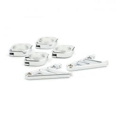 MCS Fingers, Adj. Headlamp Bracket Assembly 42-43mm. Chrome