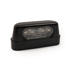 MCS License Plate Light Stockk 4-Led, Black. ECE Appr.