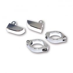 MCS Paco, Turn Signal Fork Mount Kit. 35-37mm. Chrome