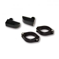 MCS Paco, Turn Signal Fork Mount Kit. 42-43mm. Chrome