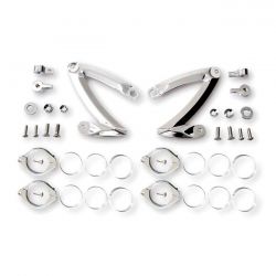 MCS Headlamp Bracket Z-Style. Chrome. 50, 52, 54mm