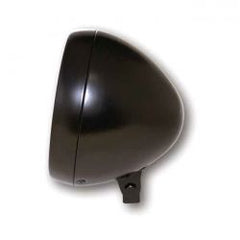 MCS Randall, 6-1/2" H4 Headlamp. Bottom Mount. Satin Black