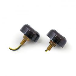 MCS Micro Disc, Led Turn Signals. Black. Smoke Lens