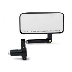 MCS Convex In-Bar Mirror Set, Rectangular. Black