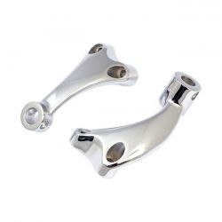 MCS XL Sportster Forward Control Foot Peg Support Set. Chrome