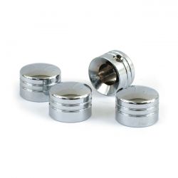 MCS Head Bolt Cover Kit. Grooved, Chrome