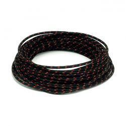 MCS Classic Cloth Covered Wiring, 25Ft. Roll. Black/Red