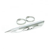 MCS Flamed Heat Shield Set 12" Long Chrome