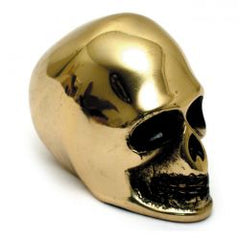 MCS Shift Lever Knob. Polished Brass Skull