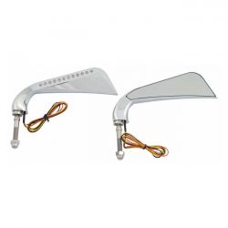 MCS California Led Turn Signal Mirror Set. Chrome