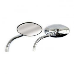 MCS Oval Mirror Set, With Styled Stem