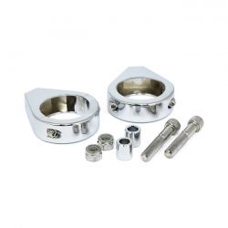 MCS Smooth Edge Fork Mount Clamp Kit. 39mm. Chrome
