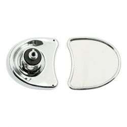 MCS Touring Fairing Mount Mirror Kit. Single Vision, Chrome