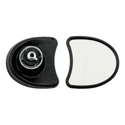 MCS Touring Fairing Mount Mirror Kit. Single Vision, Black