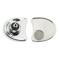 MCS Touring Fairing Mount Mirror Kit. Dual Vision, Chrome