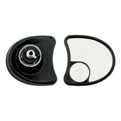 MCS Touring Fairing Mount Mirror Kit. Dual Vision, Black