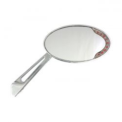 MCS Cateye Led Turn Signal Mirror Set. Chrome