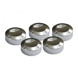 MCS Rear Pulley Bolt Cover Kit. Chrome