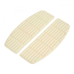 MCS Traditional Shaped Floorboard Pads. Rider. White