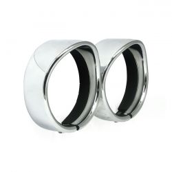 MCS Recessed Trim Rings With Visor. 4.5" Spotlamp. Chrome