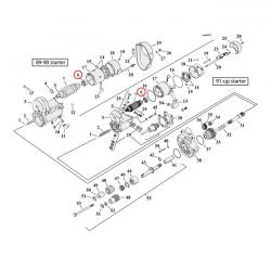 MCS Ball Bearing, Starter Motor Commutator (Outer) End