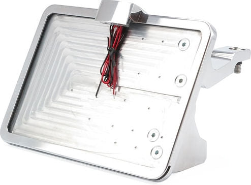 CPV, 'slide-in' license plate bracket. Side mount, polished