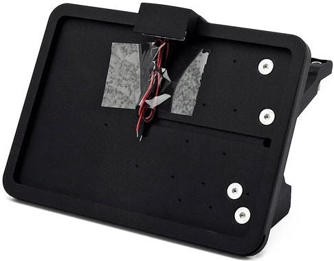 CPV, 'slide-in' license plate bracket. Side mount, black