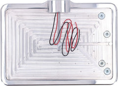 CPV, 'slide-in' license plate bracket. Side mount, polished