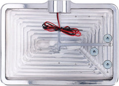 CPV, 'slide-in' license plate bracket. Side mount, polished